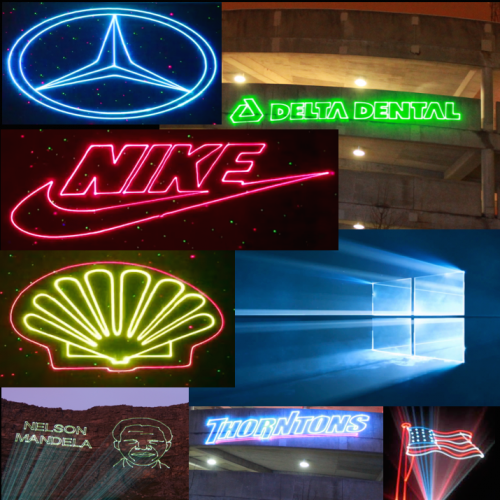Lasers Text, Laser Logos, Laser Graphics – How Lasers can be used for Corporate Events and Advertising