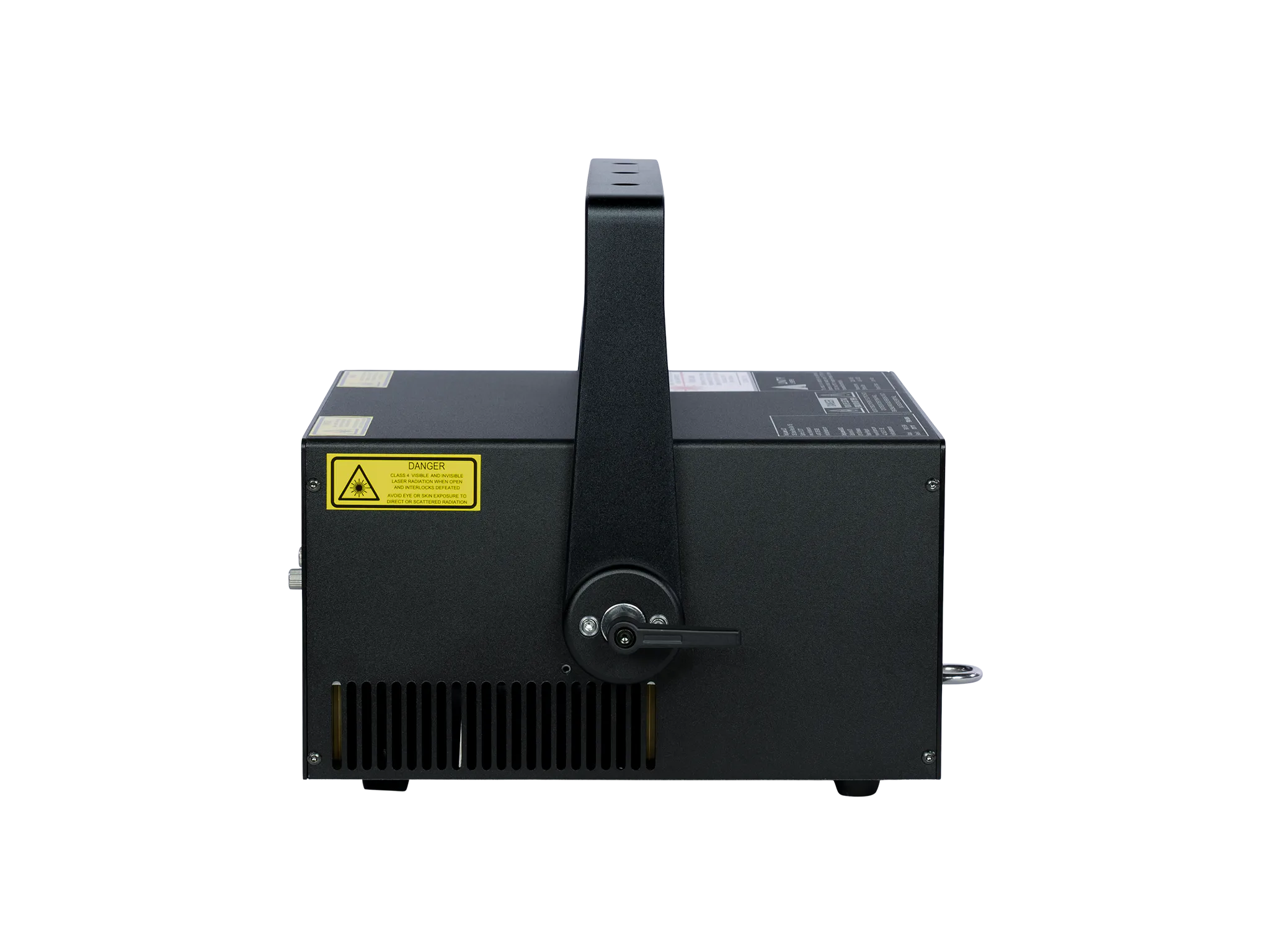 RAW 5 FB4 high-impact laser light projector rear view, budget-friendly with advanced features.