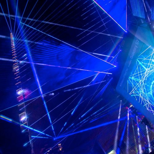 World’s largest laser show (Samsung Galaxy S7) – ER Productions