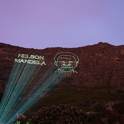 LaserX honors the memory of Nelson Mandela, with beautiful laser display