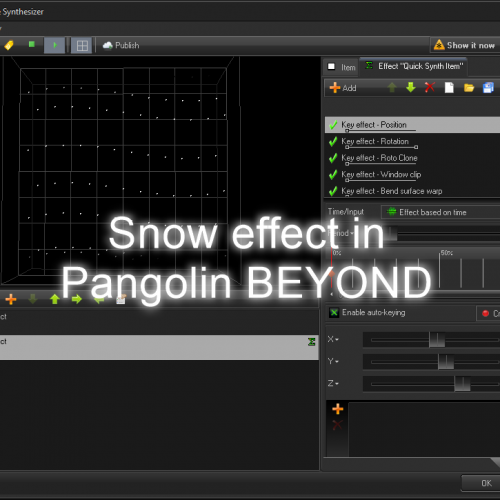 Laser Snow with Pangolin BEYOND laser light software