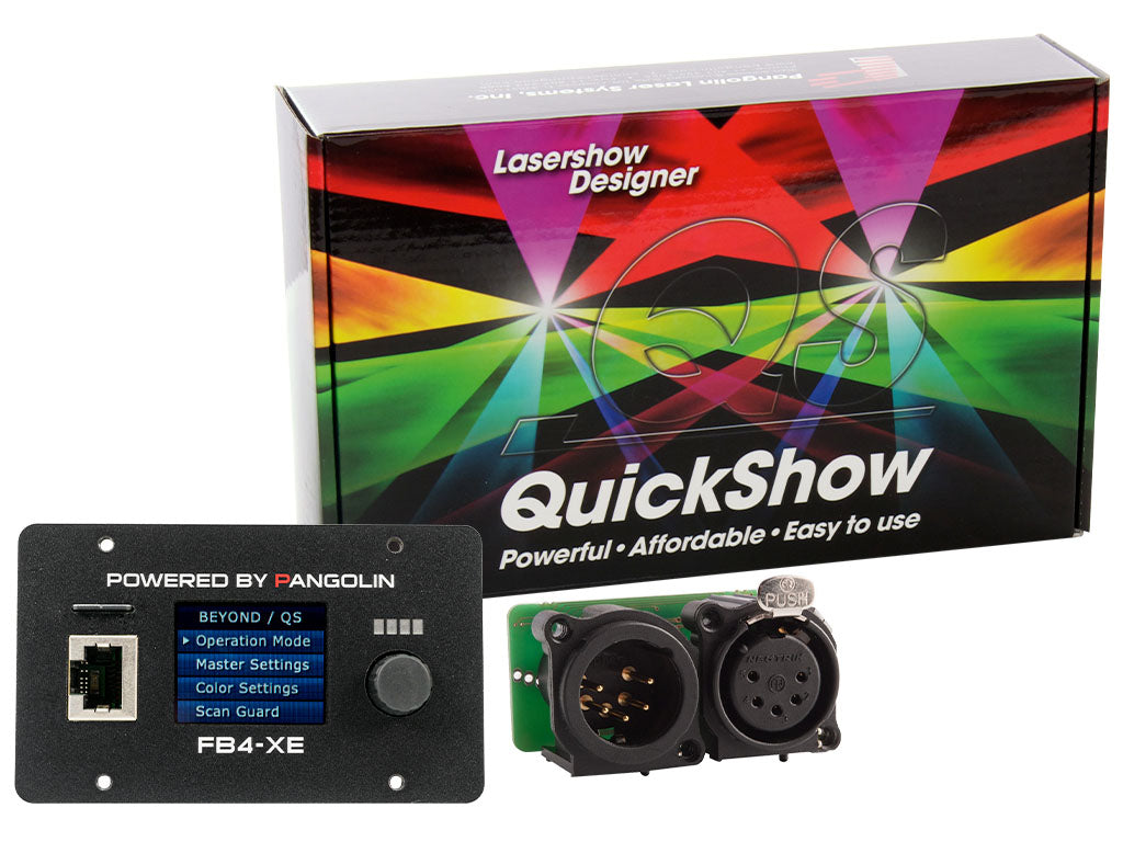 FB4-XE with DMX daughterboard and QuickShow software