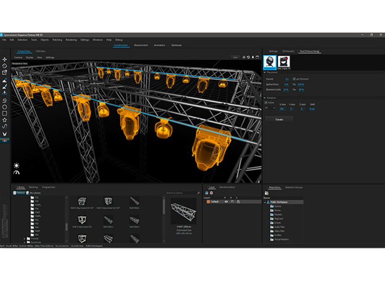 Depence 2 lighting module fixture hang tools example